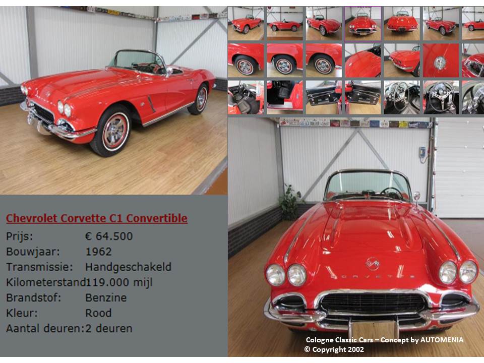 Corvette C1 Convertible 1962 by AUTOMENIA 